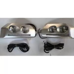 LED DRL Running Lamps FOR Toyota Fj Cruiser 2007-2014 Driving Bumper Fog Lights (Colour: Silver)