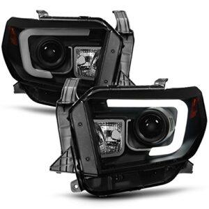 For 2014-2021 Tundra Pickup DRL Daylight LED Strip Projector Headlights Front Lamps Pair