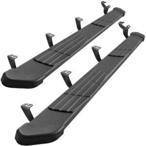 Compatible with 2022-2025 Toyota Tundra Crewmax Cab(4 Full-Size Door), Black Flat Oval Running Boards 2 Piece Set Tundra Side Steps Step Bars Come with 8 Brackets.