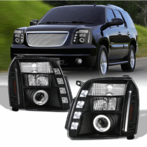 For 07-14 Yukon XL 1500 / XL 2500 LED Projector Headlights Front Lamps Pair