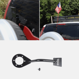 Tailgate Flagpole Searchlight Bracket Mount For Toyota FJ Cruiser 2007-21