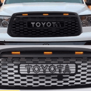 Modified grille front face Sequoia grille With small yellow light accessories For Tundra 2007-2013
