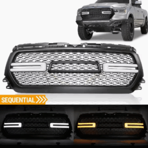 Grille for Dodge RAM 2019 2020 2021 Factory Full LED Headlights Sequential Turn Signal Front