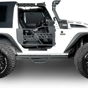 Off-Road Safari Tubular Doors Compatible with Wrangler JK 2007-2018 (2-Door Only) - Set of 2 Half Tube Doors for Offroad Trail Adventure (NO Mirrors)