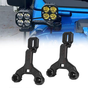 Dual A-Pillar Mount Cowl Light Mount for Jeep Wrangler JL Gladiator JT 2018+ Exterior Parts A-Pillar Work Lights Hood Bracket
